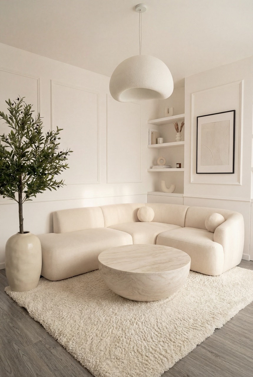 highlight sculptural marble tables for a modern look