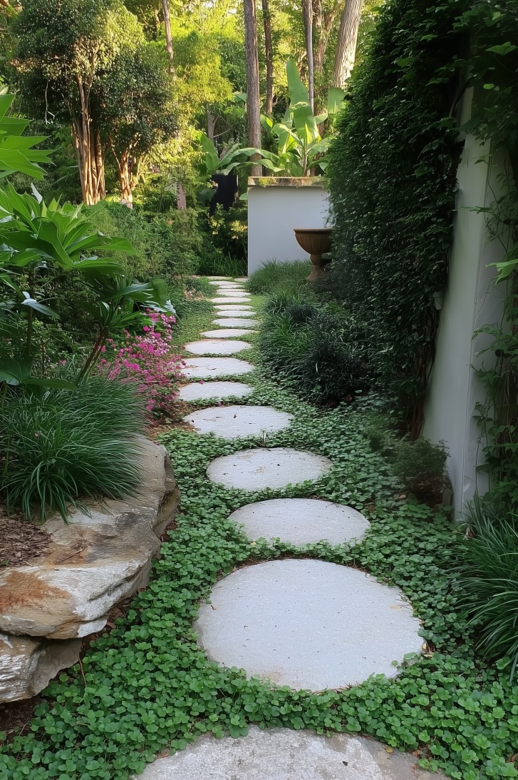 Accent Path Edges with Lush Groundcover for Inexpensive Texture