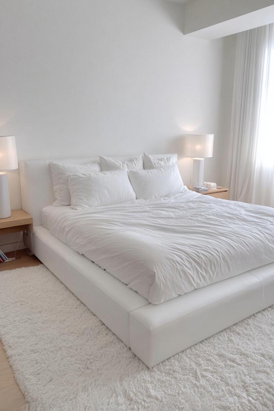 Accent Sleek Wooden Nightstands For a Warm Material Contrast