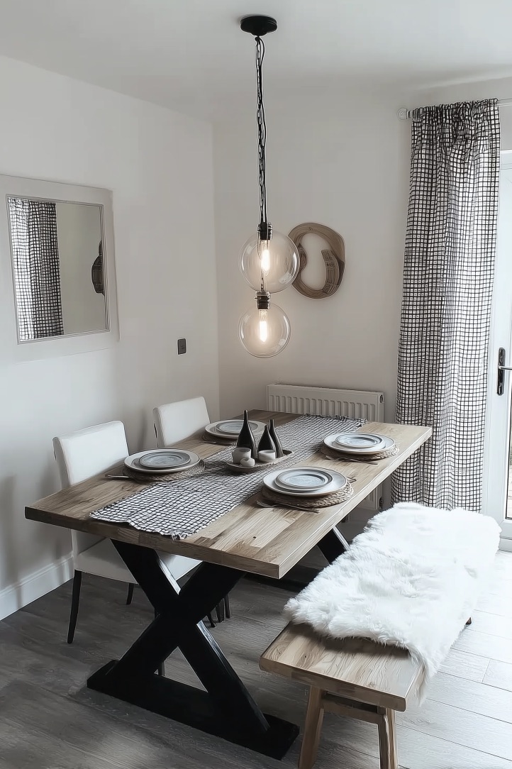 Add a Faux Fur Throw for Cozy Winter Table Decor