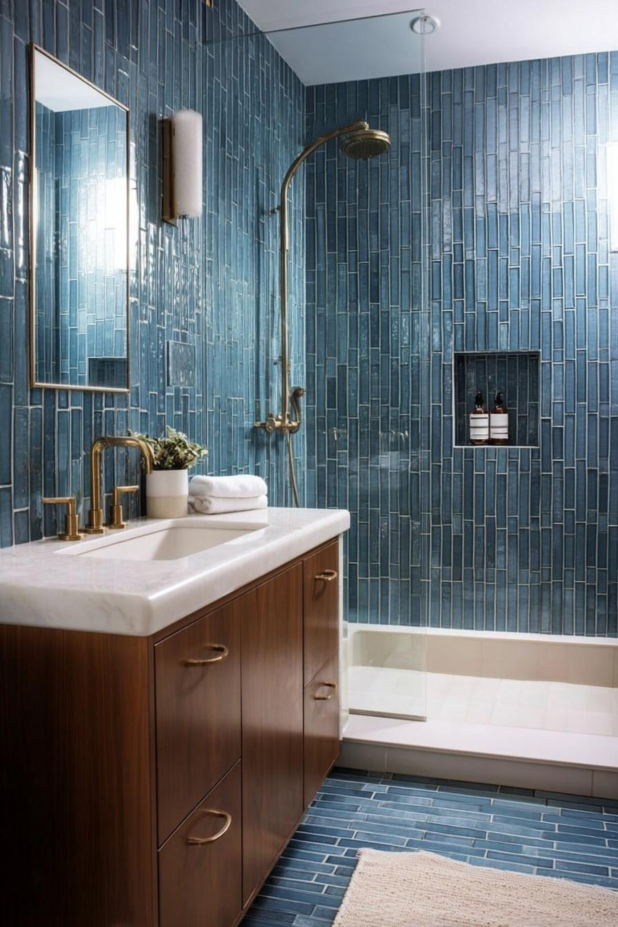 Add a Potted Plant For Fresh Green and Blue Contrast