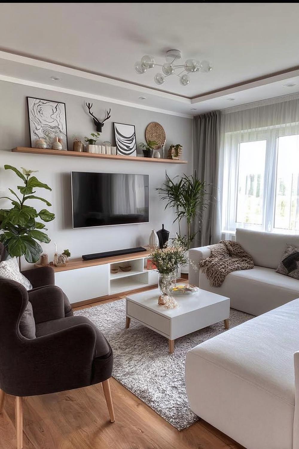 Anchor Your Tv with a Low Profile Console in a Modern Apartment