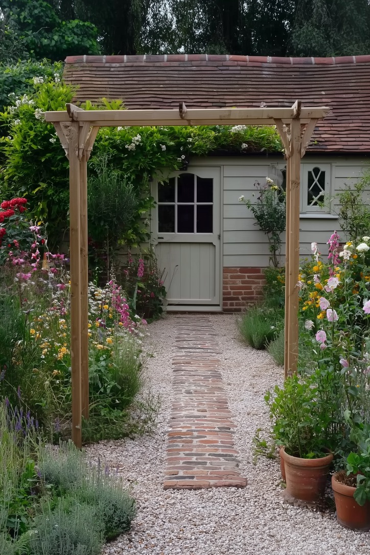 Arrange Terracotta Pots Along Pathways for Rustic Landscaping