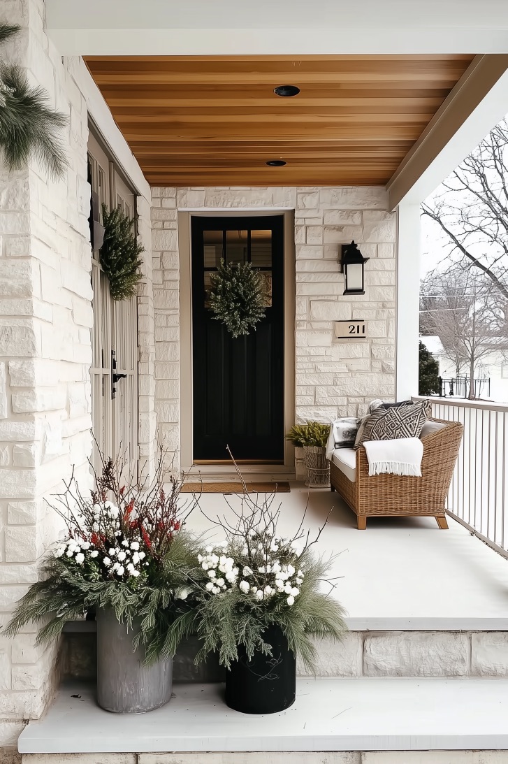 Arrange Winter Planters for Christmas Curb Appeal