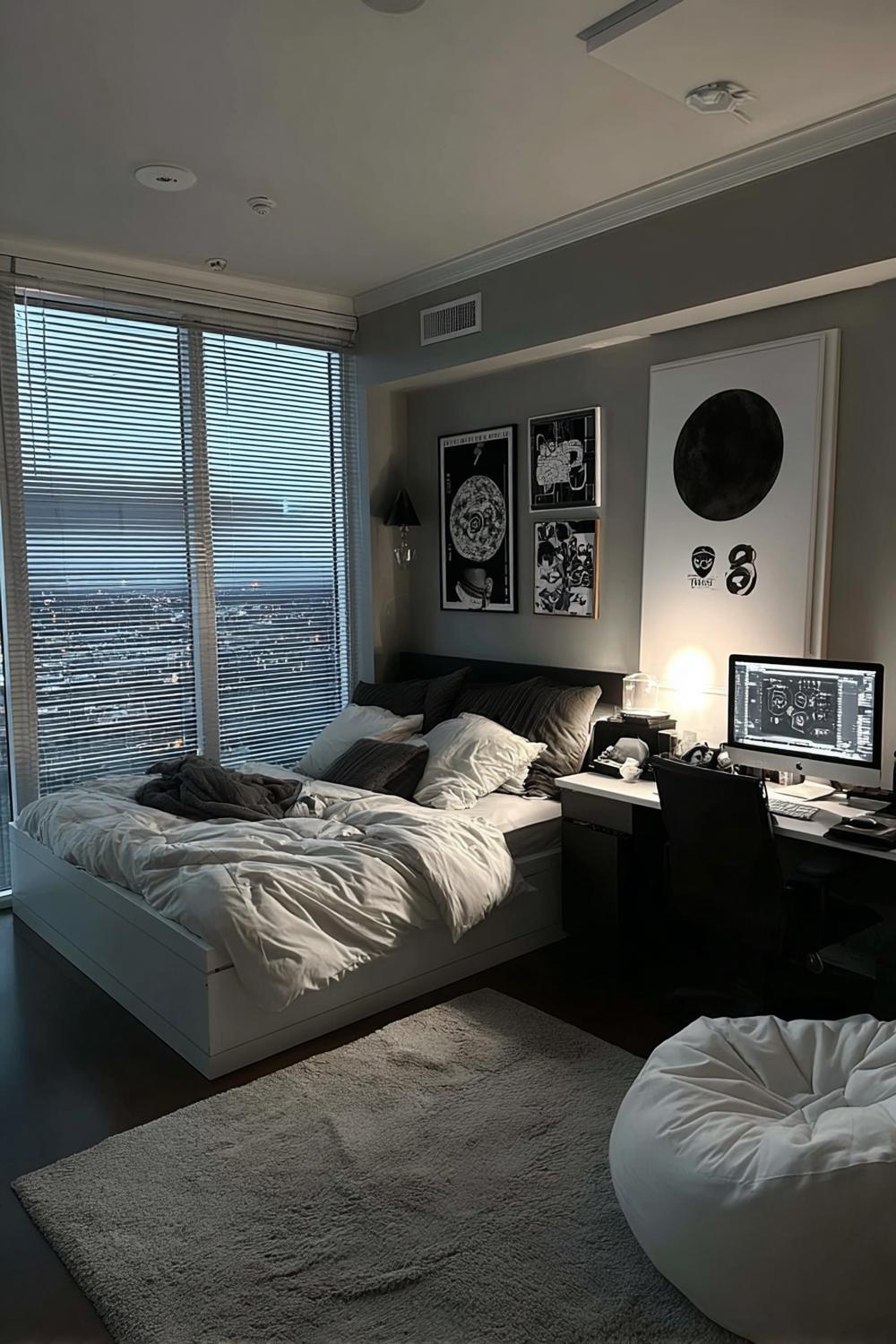 Balance Dark and White Bedding For Modern Contrast