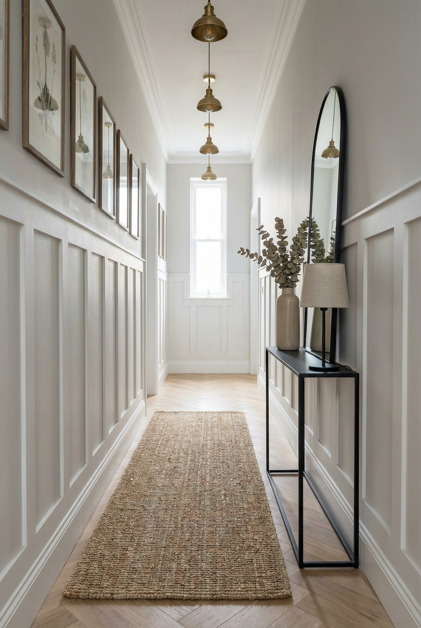 Balance Minimalist Black Frame Mirrors with Matching Coat Racks