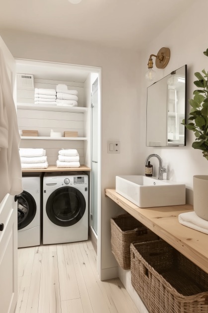 Balance Natural Wood Elements for Modern with Washing