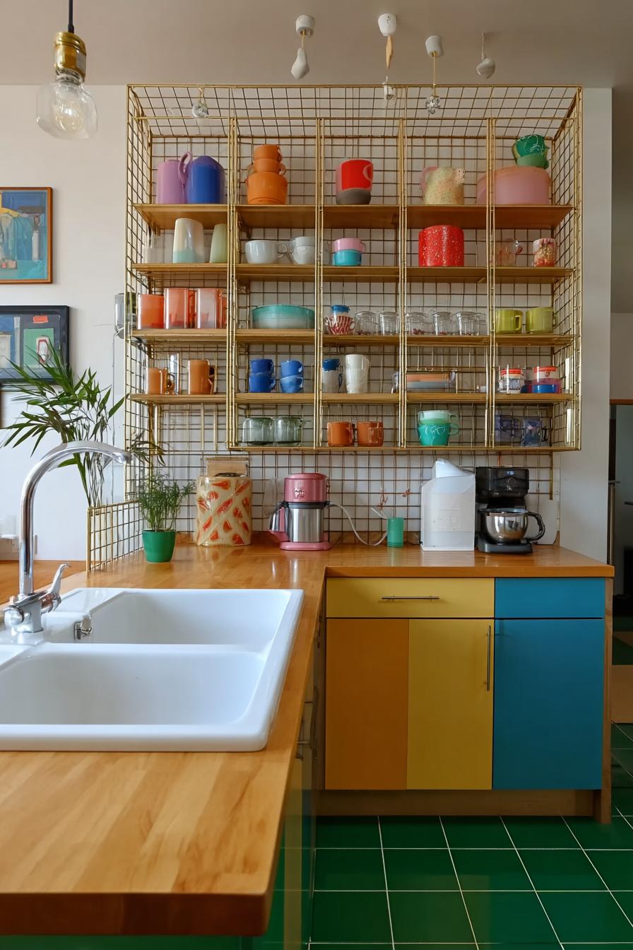 Break Up Cabinet Fronts with Playful Color Blocking
