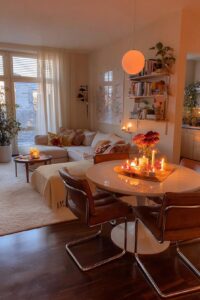 Brighten The Dining Table with Clustered Candle Lighting Ideas