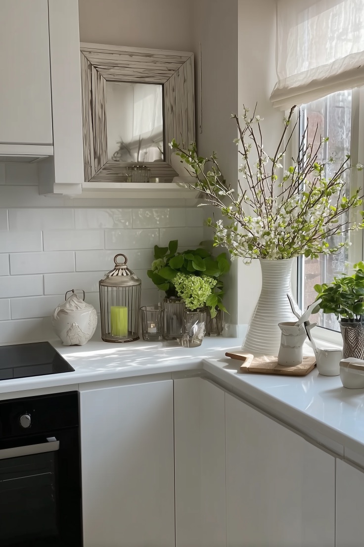Brighten Your Kitchen with Fresh Greenery and Potted Plants