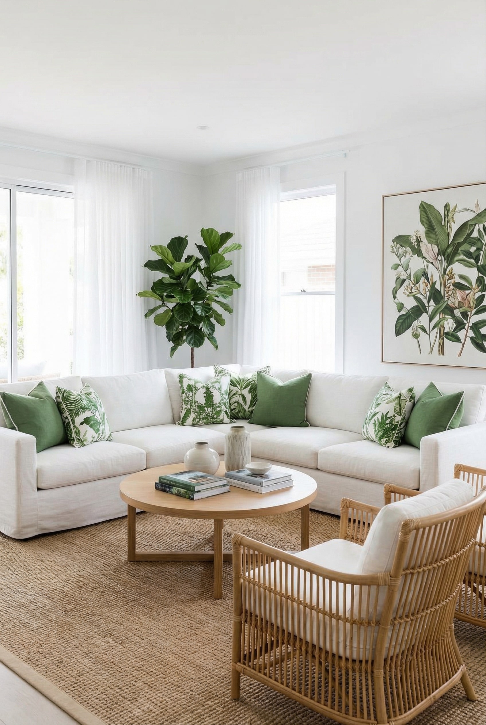 Bring in Green Accent Pillows for Colorful Freshness