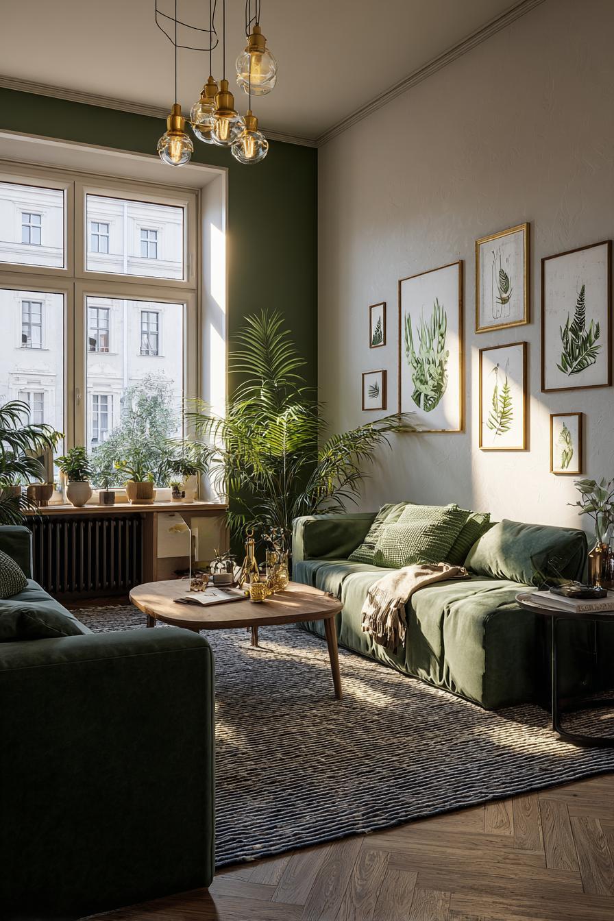 Bring in Lush Houseplants For a Layered Mint Vibe