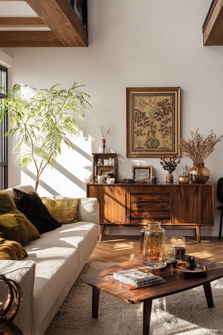 Bring Nature Indoors with Lush Greenery For Vintage Cozy Design