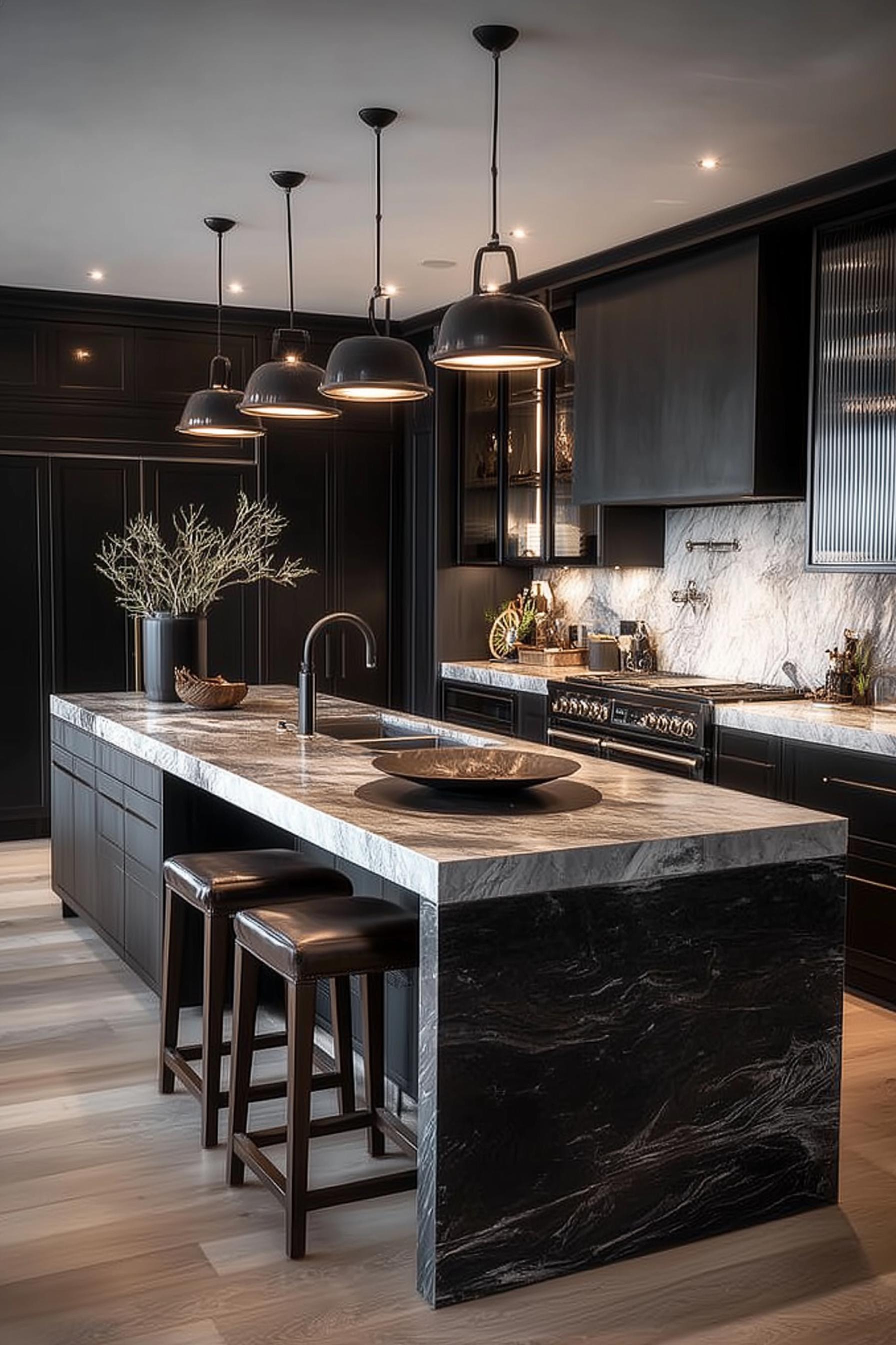 Bring Texture with Fluted Glass Cabinets For Modern Interest