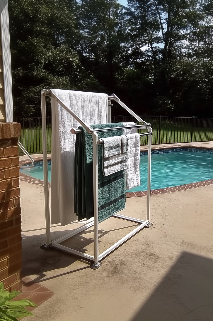 Build a Minimalist Stand Using Pvc for Outdoor Pools