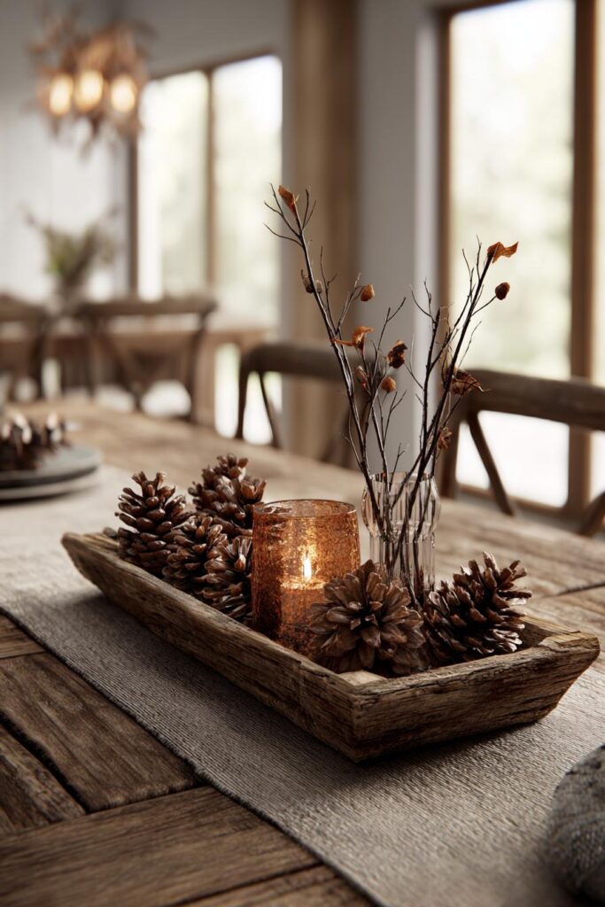 Build a Rustic Centerpiece with Pinecones and Branches