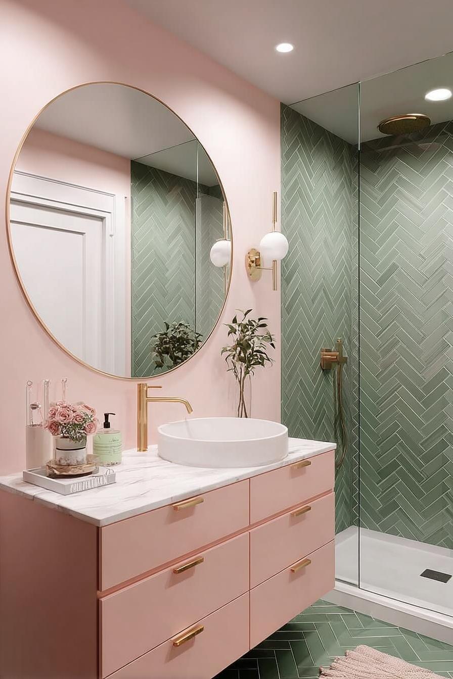 Coordinate Gold Hardware For a Chic Black and Pink Scheme