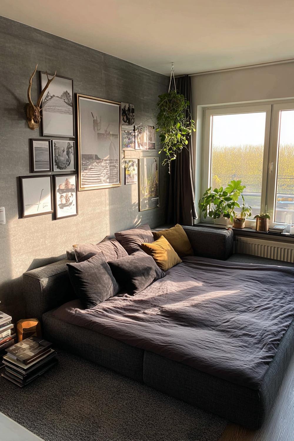 Create a Cozy Corner with Hanging Greenery and Window Plants