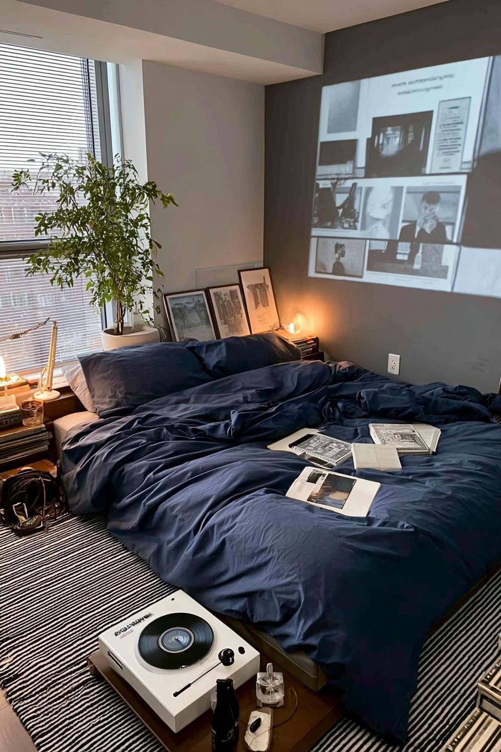 Create a Relaxing Vibe Using Navy Blue Bedding