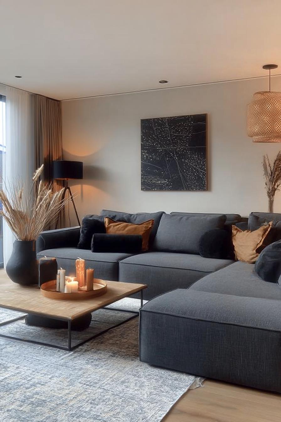Create Ambiance with Layered Candles on Coffee Table Decor