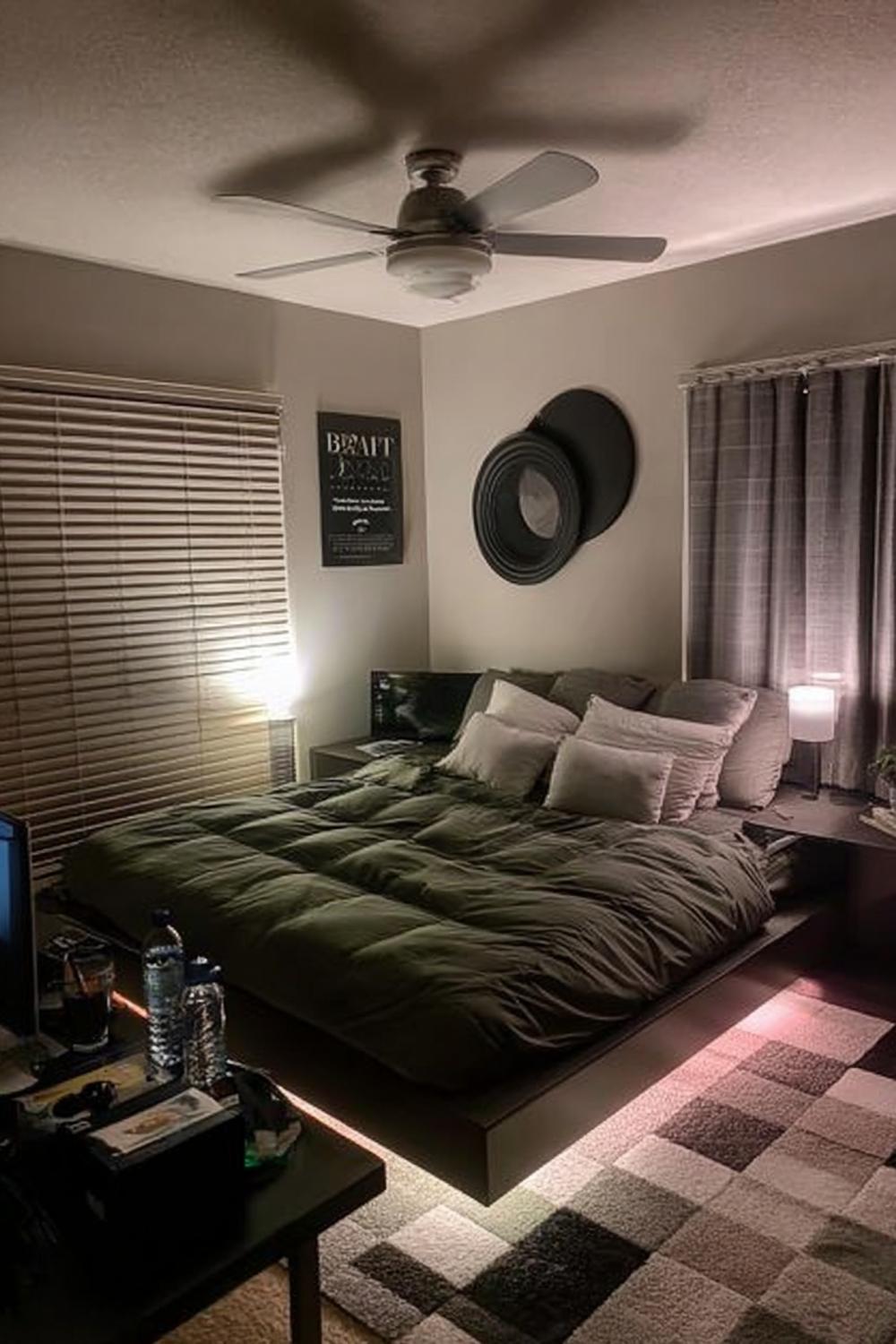 Create Under Bed Lighting to Enhance Modern Bedroom Ambiance