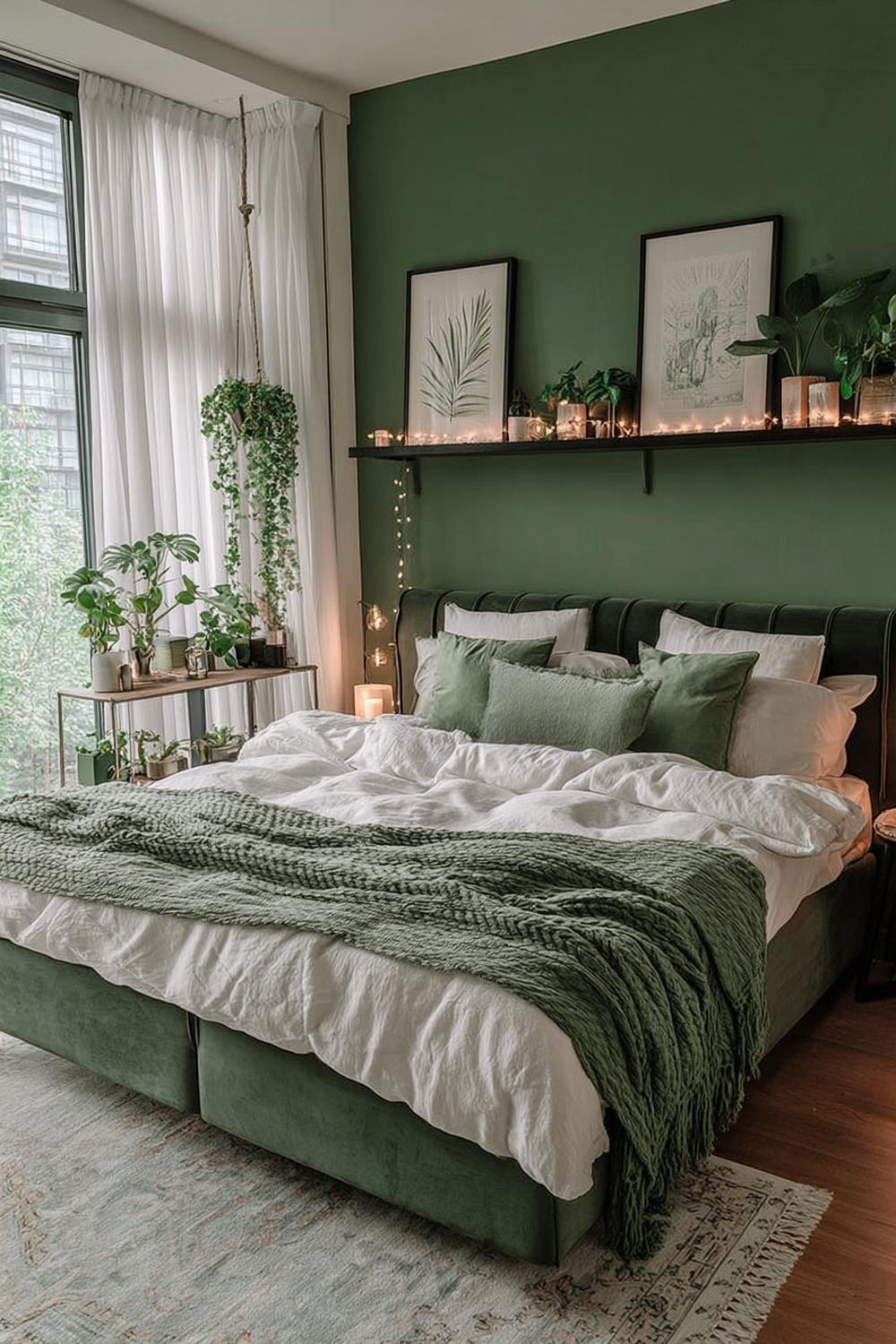 Decorate with String Lights and Candles For Cozy Bedroom Glow