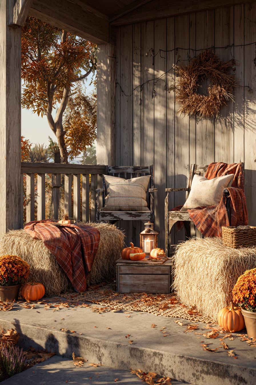 Decorate Your Outdoor Space with Hay Bales