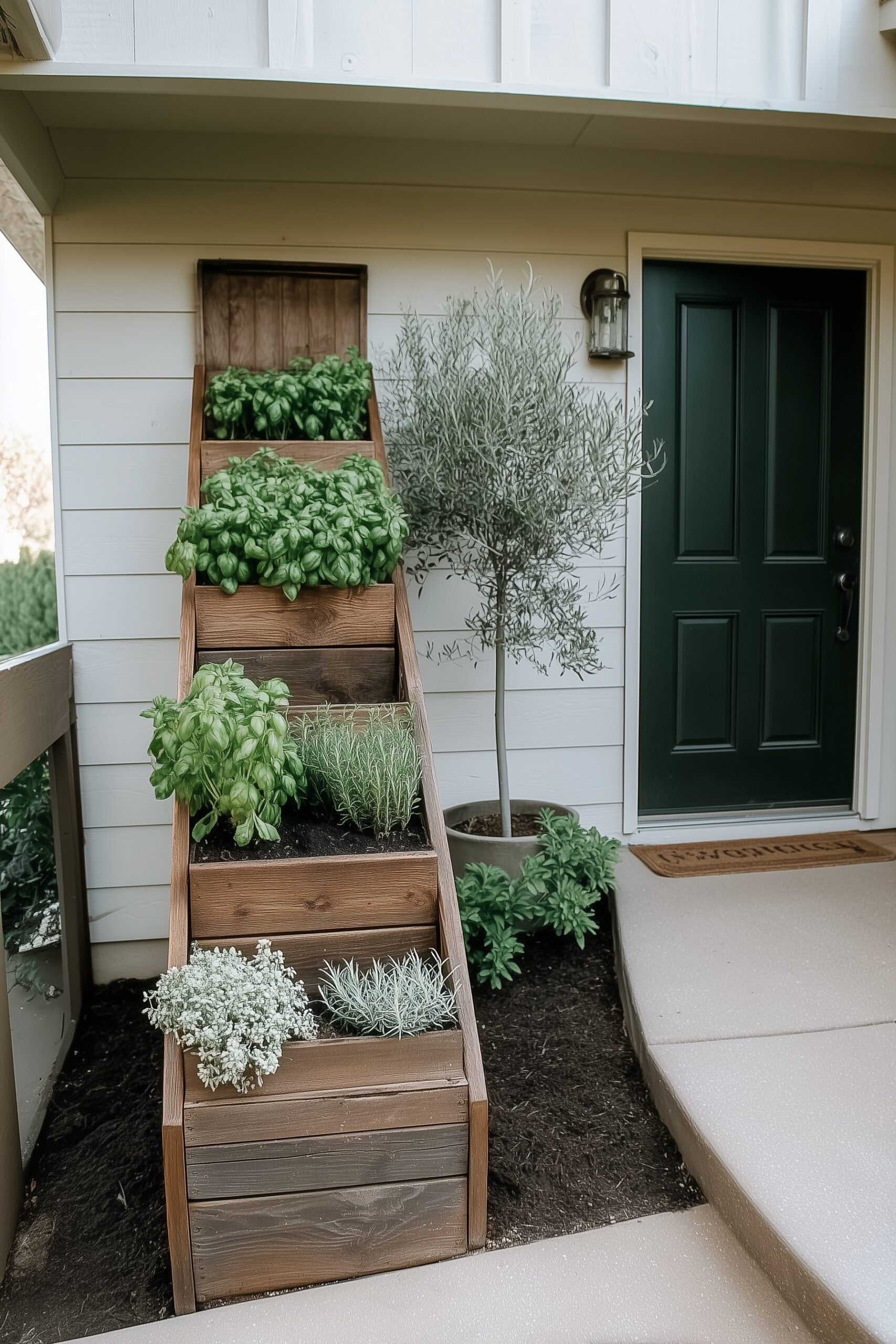 Design a Staircase Herb Garden for Stylish Container Planting