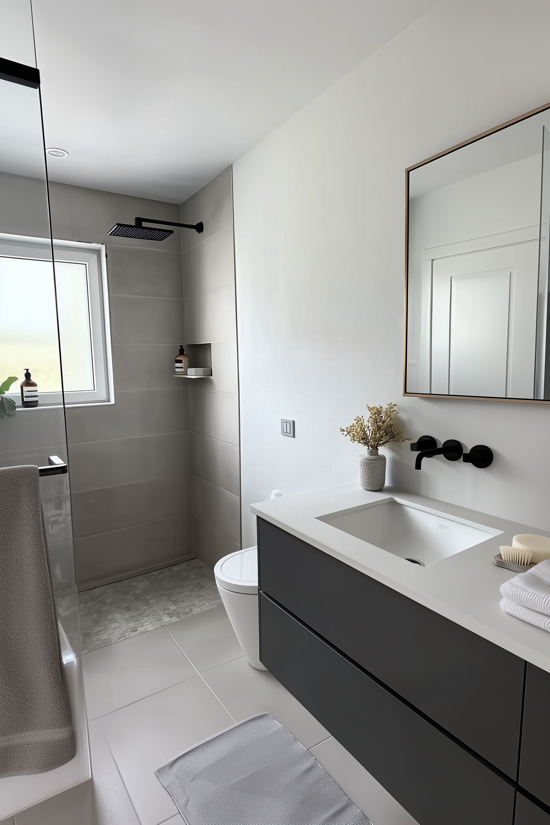 Display Minimalist Black Fixtures for an Elegant Modern Vibe