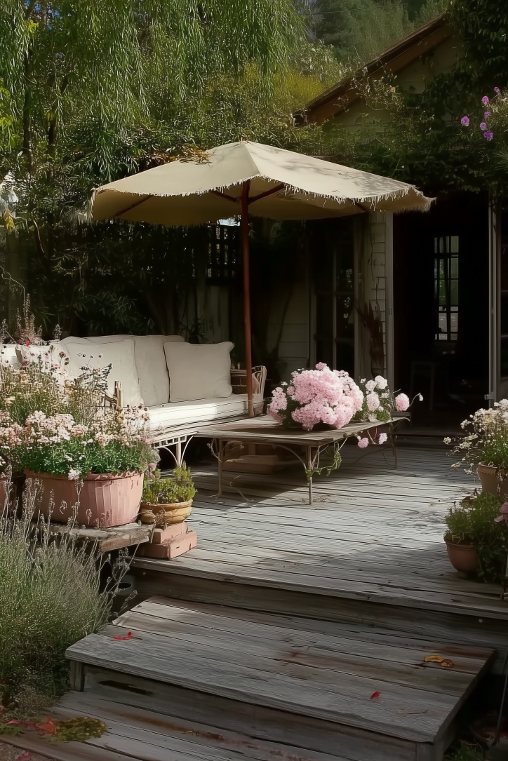 Display Oversized Potted Flowers for Instant Cottage Garden Inspiration