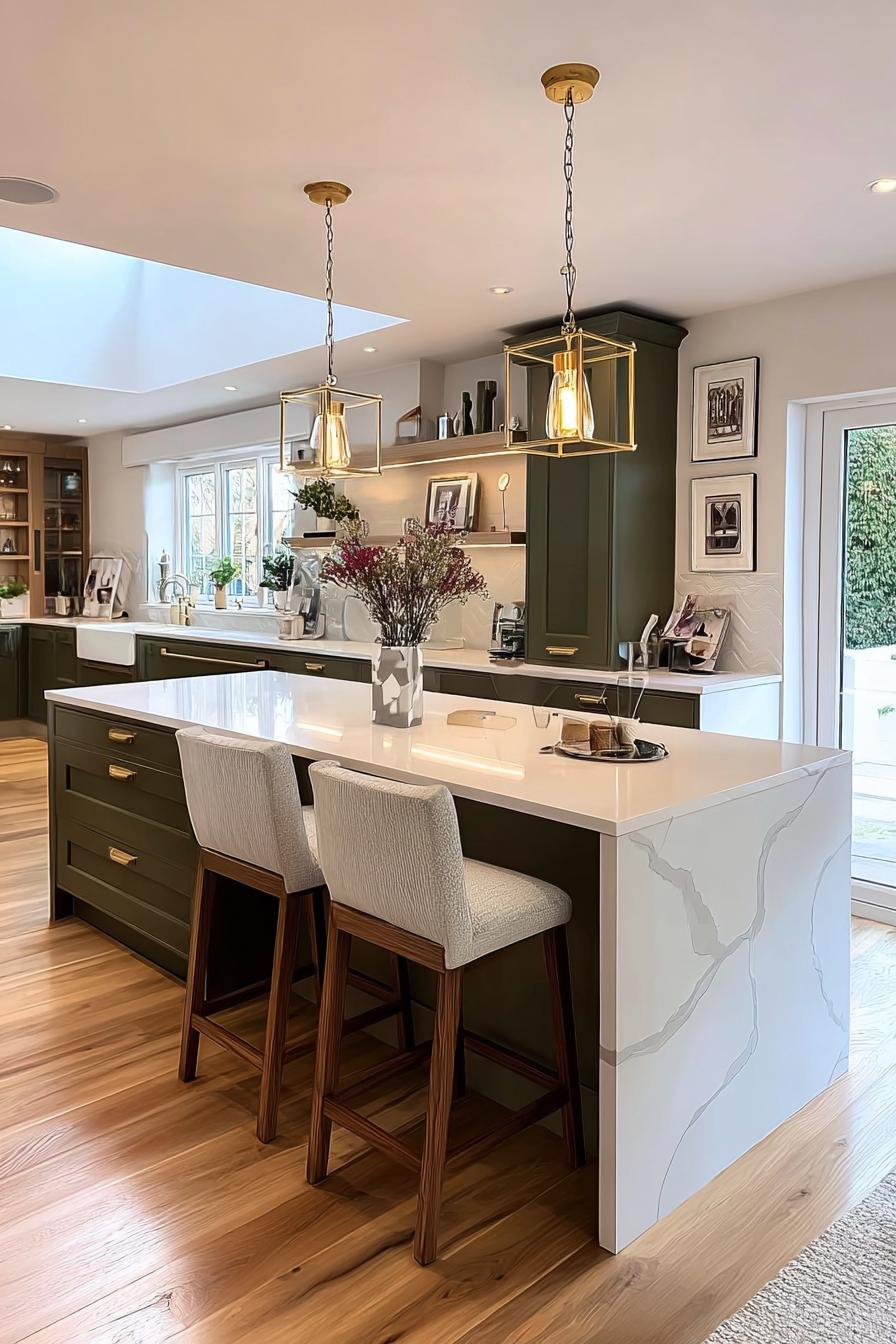 Draw Attention to White and Gold Cabinet Hardware For Modern Flair
