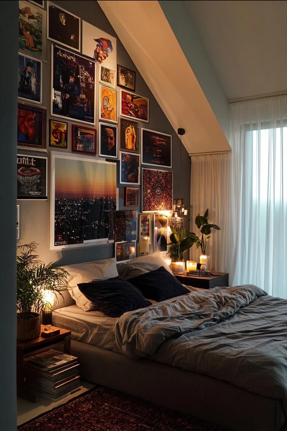 Elevate Bedroom Charm with Warm Candlelight Ambiance
