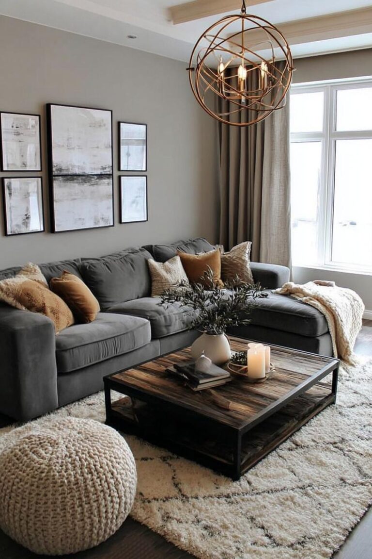 Elevate Living Room Decor with Rustic Wooden Coffee Table centerpiece