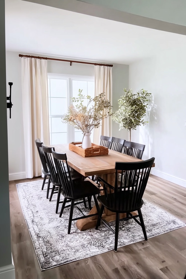 Emphasize Contrast with Black Spindle Chairs for Modern Appeal