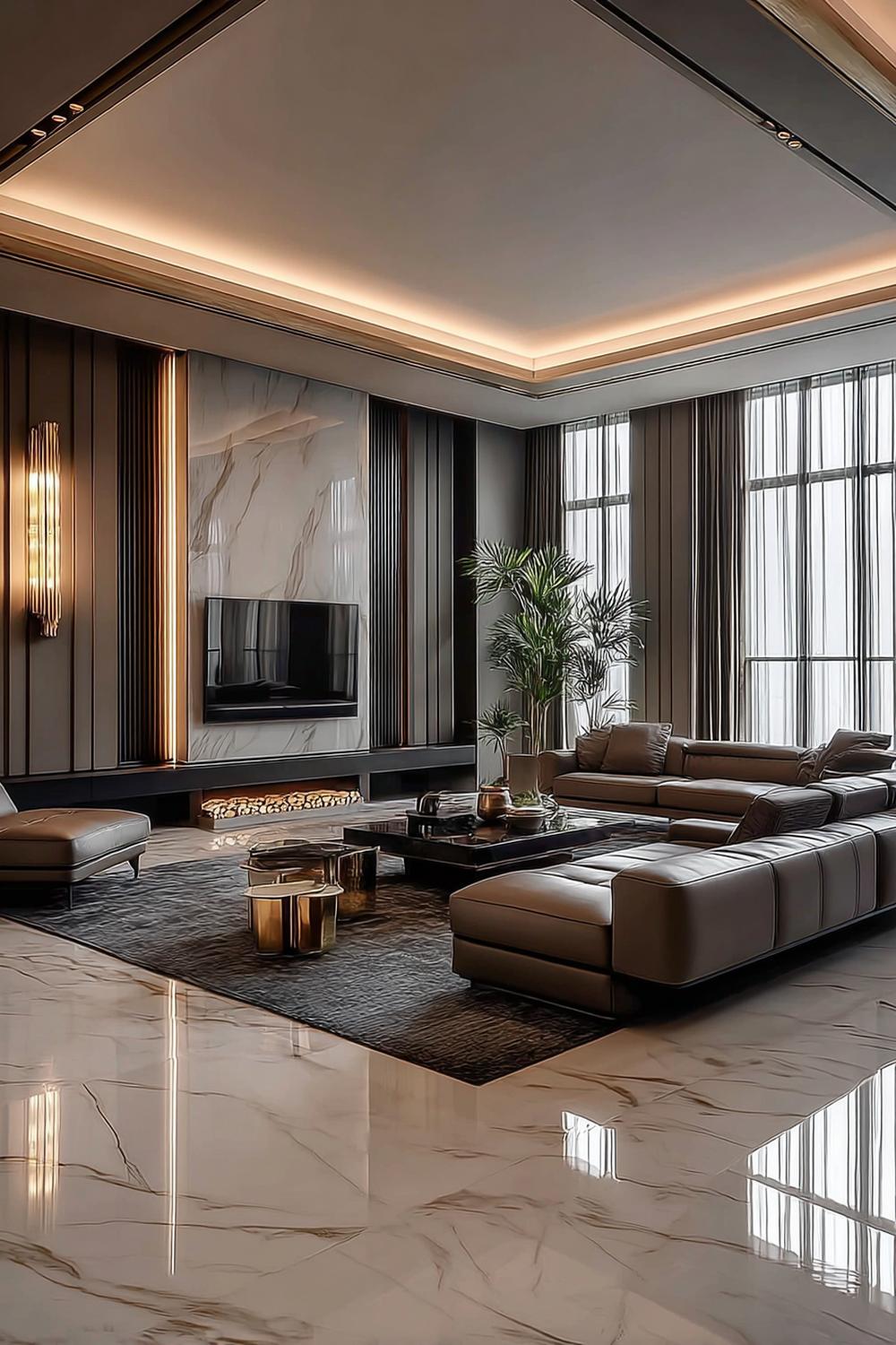 Emphasize Spacious Layout with Plush Sectional Sofa Comfort