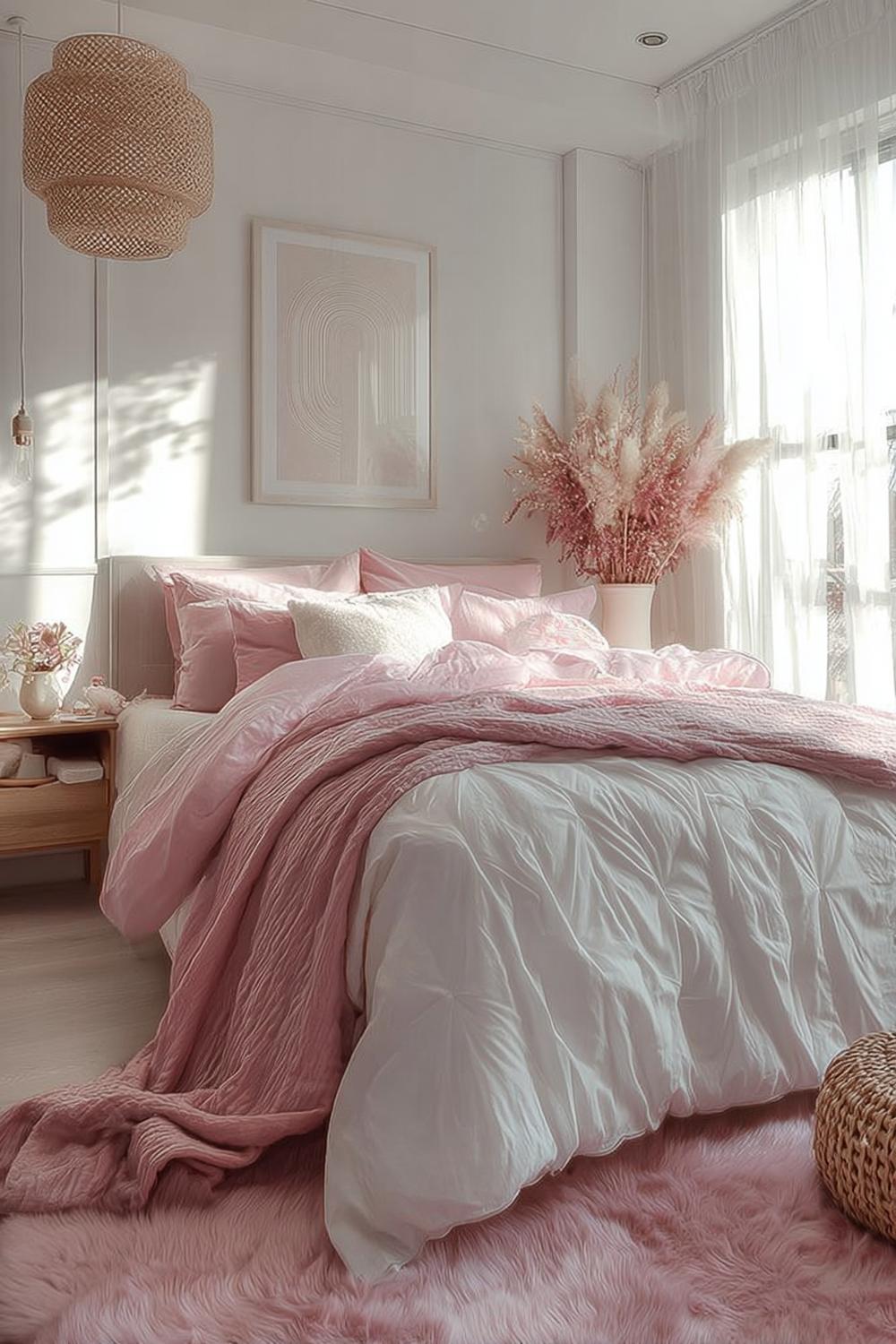 Enhance Softness with Pink Faux Fur Rug For Cozy Ambiance