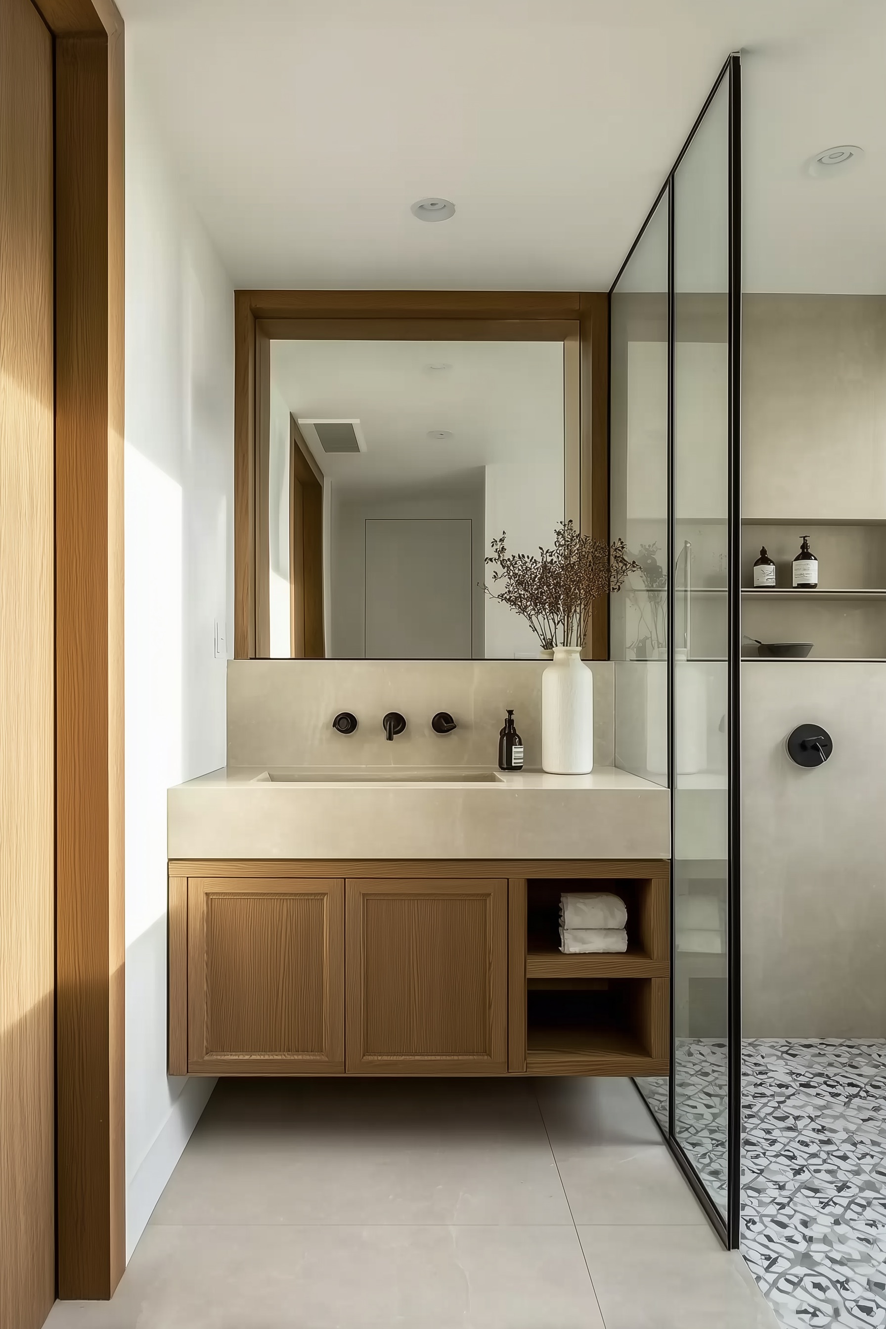 Feature a Sleek Single Sink Vanity for Small Modern Spaces