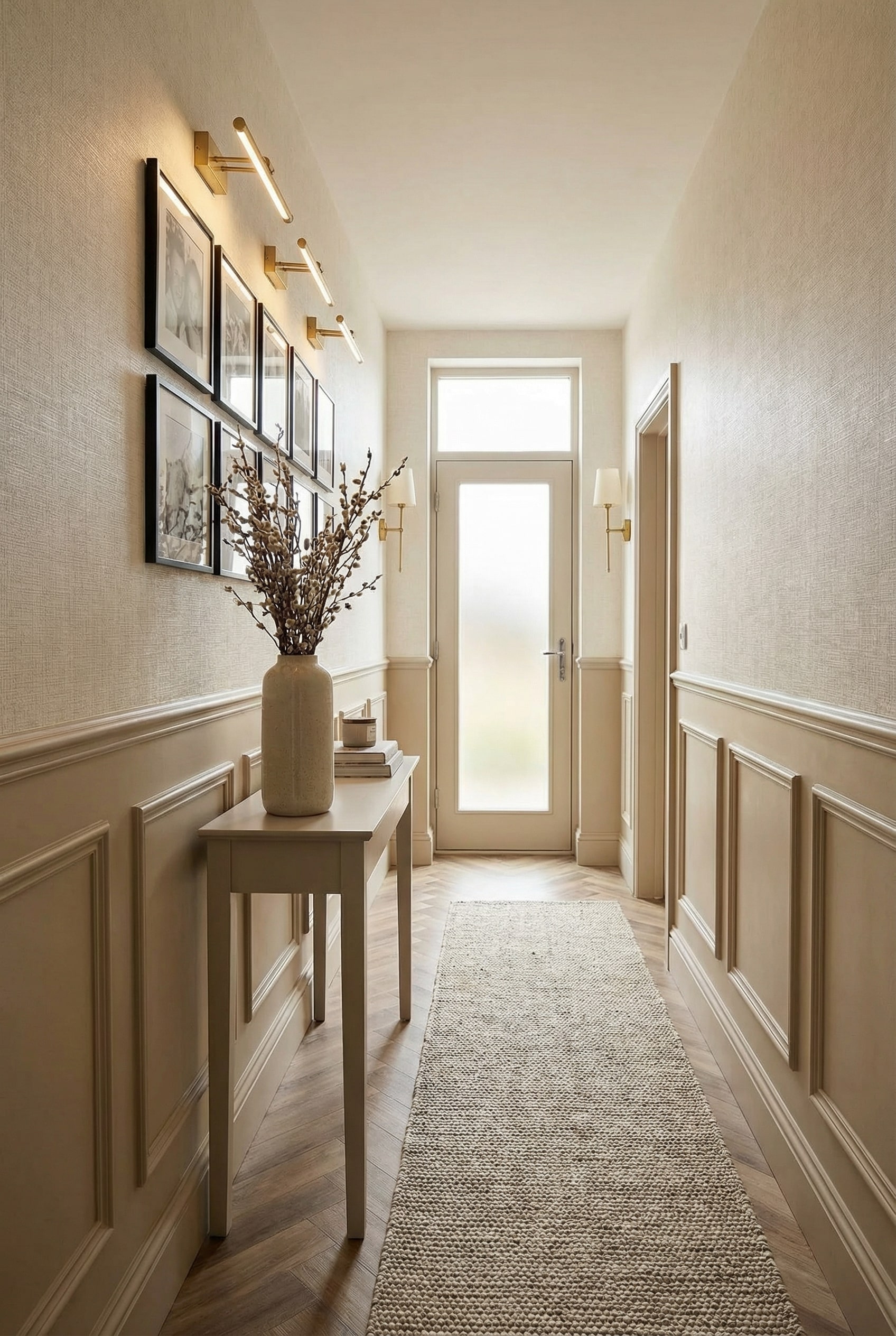 Feature a Tall Ceramic Vase for Sophisticated Entryway Styling