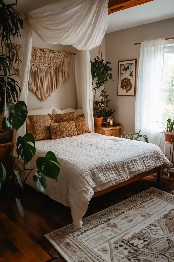 feature botanical art prints to reinforce a nature inspired theme