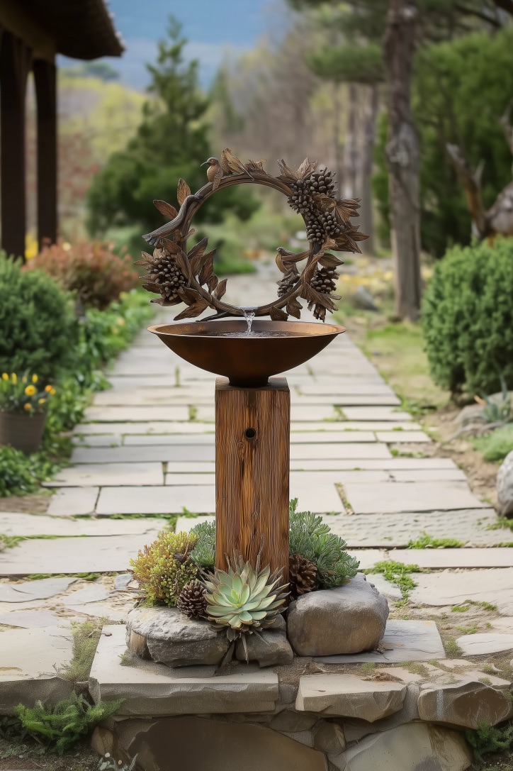 Feature Succulent Arrangements At the Base for Easy Diy Appeal