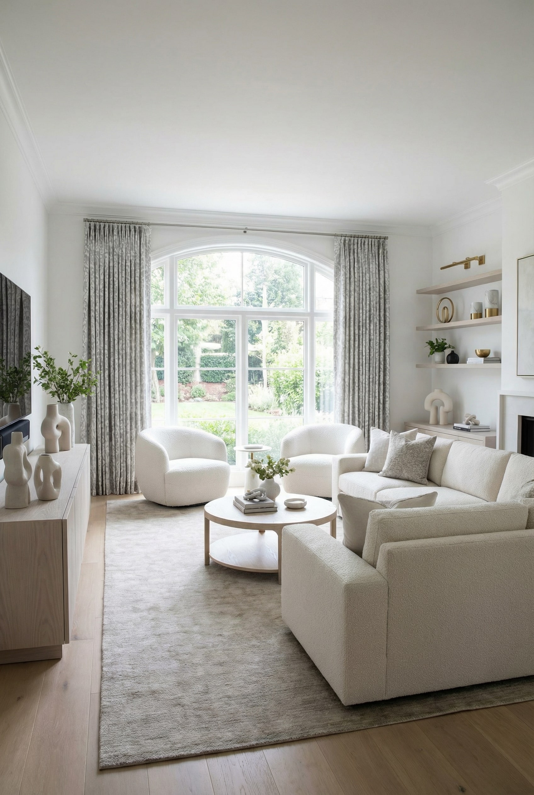 Frame a Statement Window with Elegant Floor Length Curtains