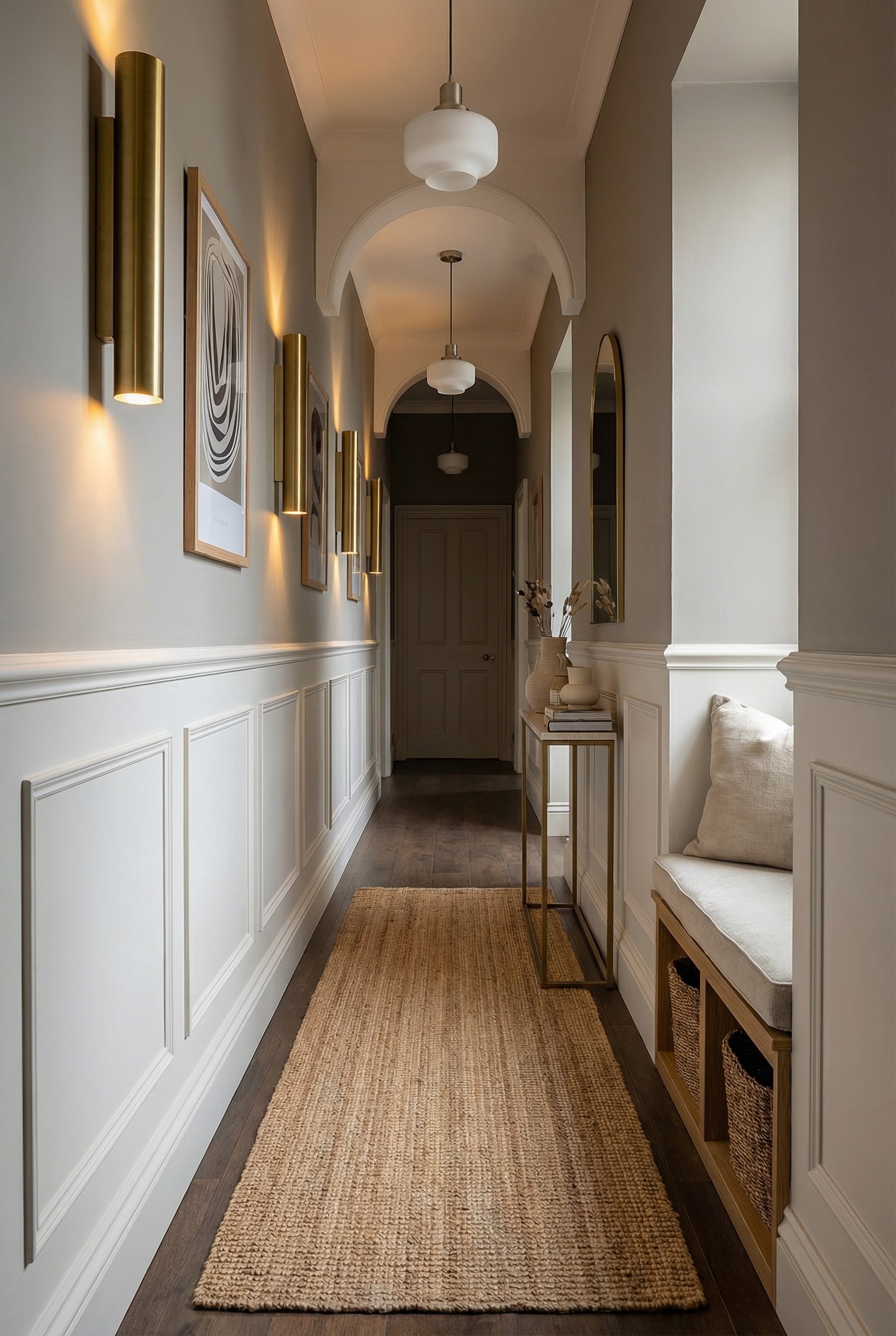 Frame Hallway Artwork in Gold for Cohesive Modern Decor