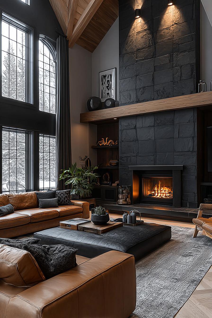 Frame Tall Windows with Floor to Ceiling Drapes For Visual Drama