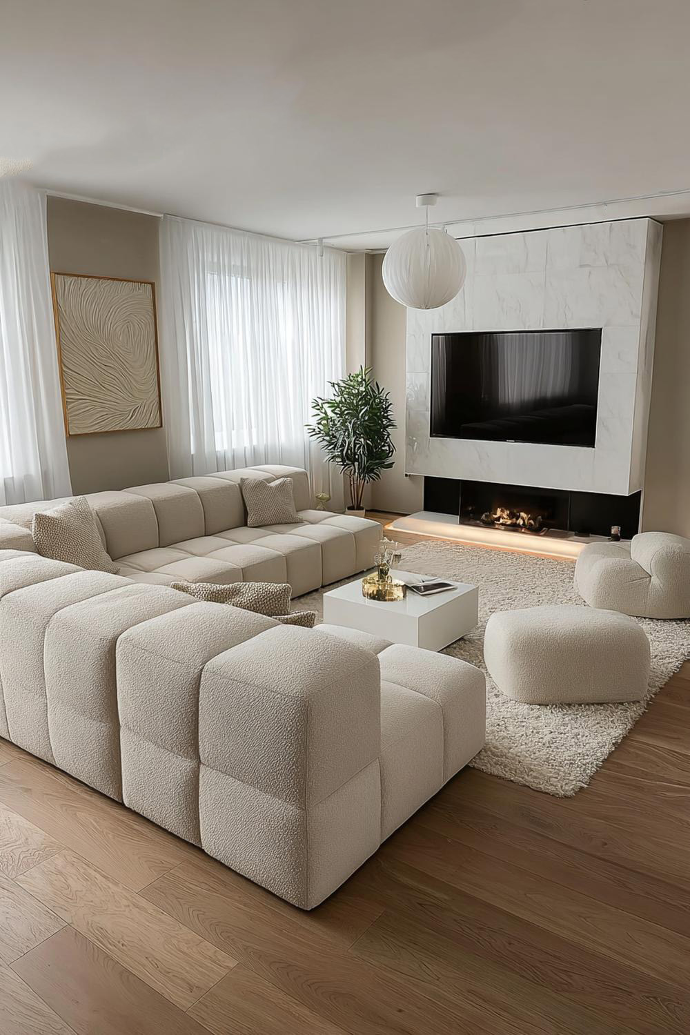 Frame the Fireplace in Black For Dramatic Modern Contrast