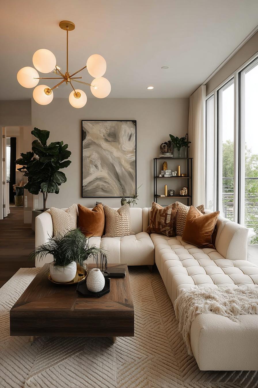 Frame the Seating Area with a Patterned Carpet