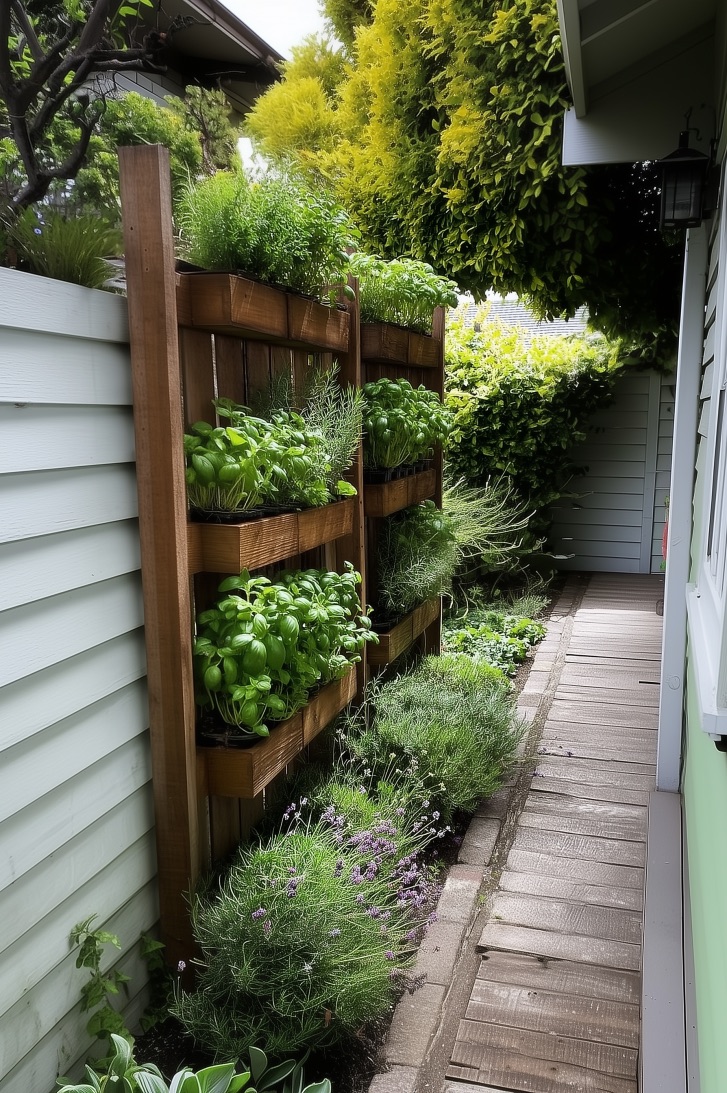Grow a Vertical Herb Wall for Narrow Outdoor Spaces