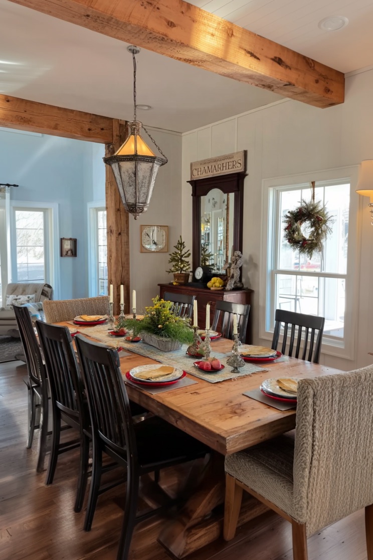 Hang a Festive Wreath on Mirrors for French Inspired Charm