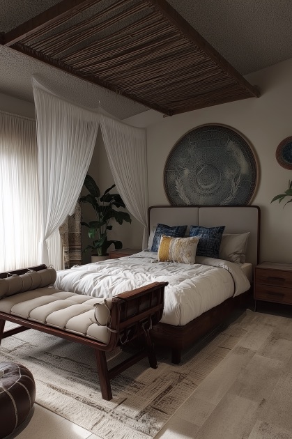 Hang Sheer Canopy Curtains for Instant Bohemian Aesthetic