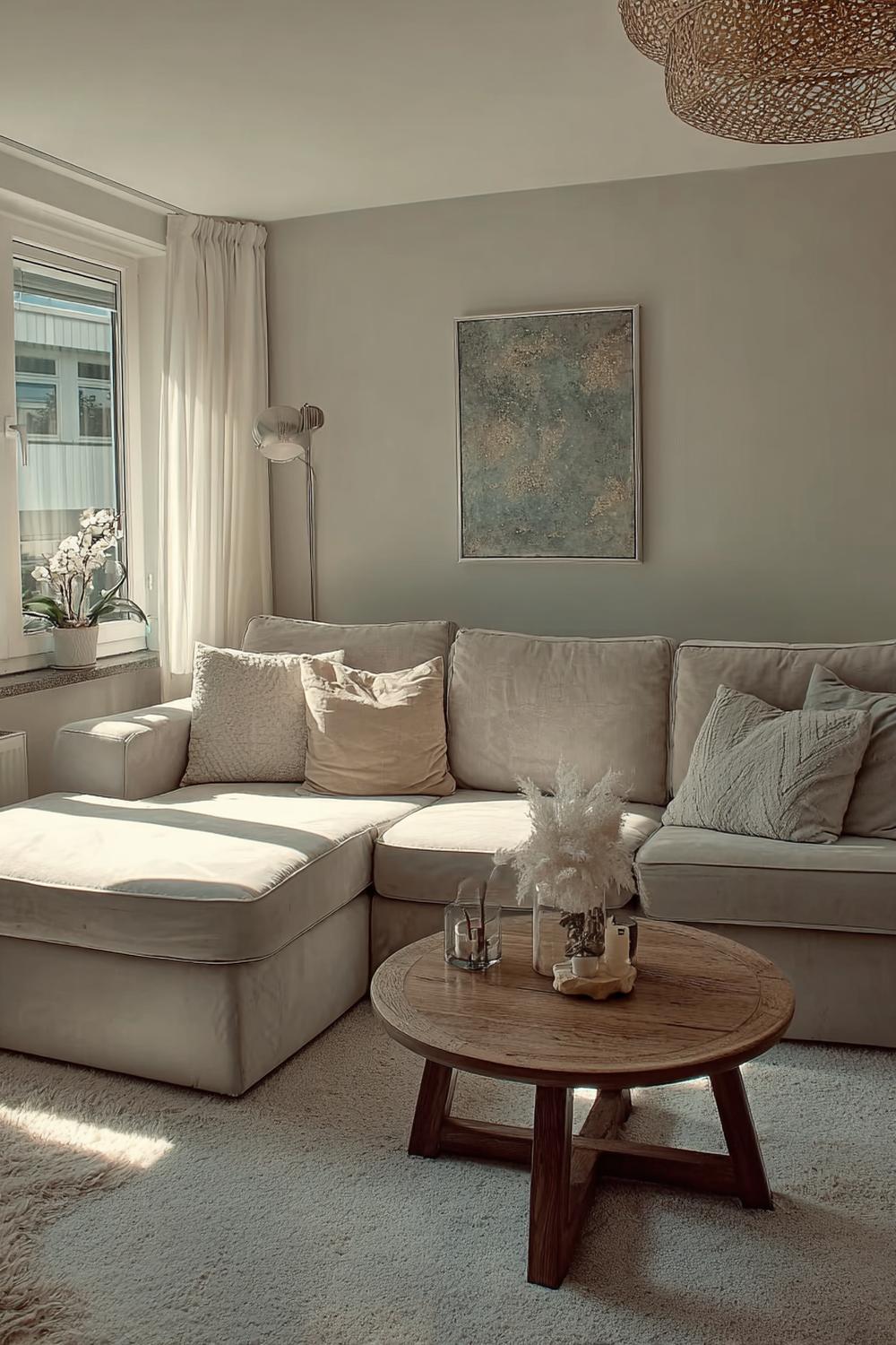 Highlight a Neutral Couch For Effortless Cozy Appeal