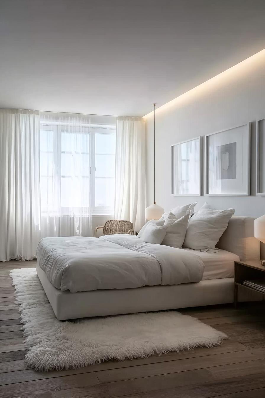 Highlight a Streamlined Upholstered Bed Frame For Minimalist Appeal